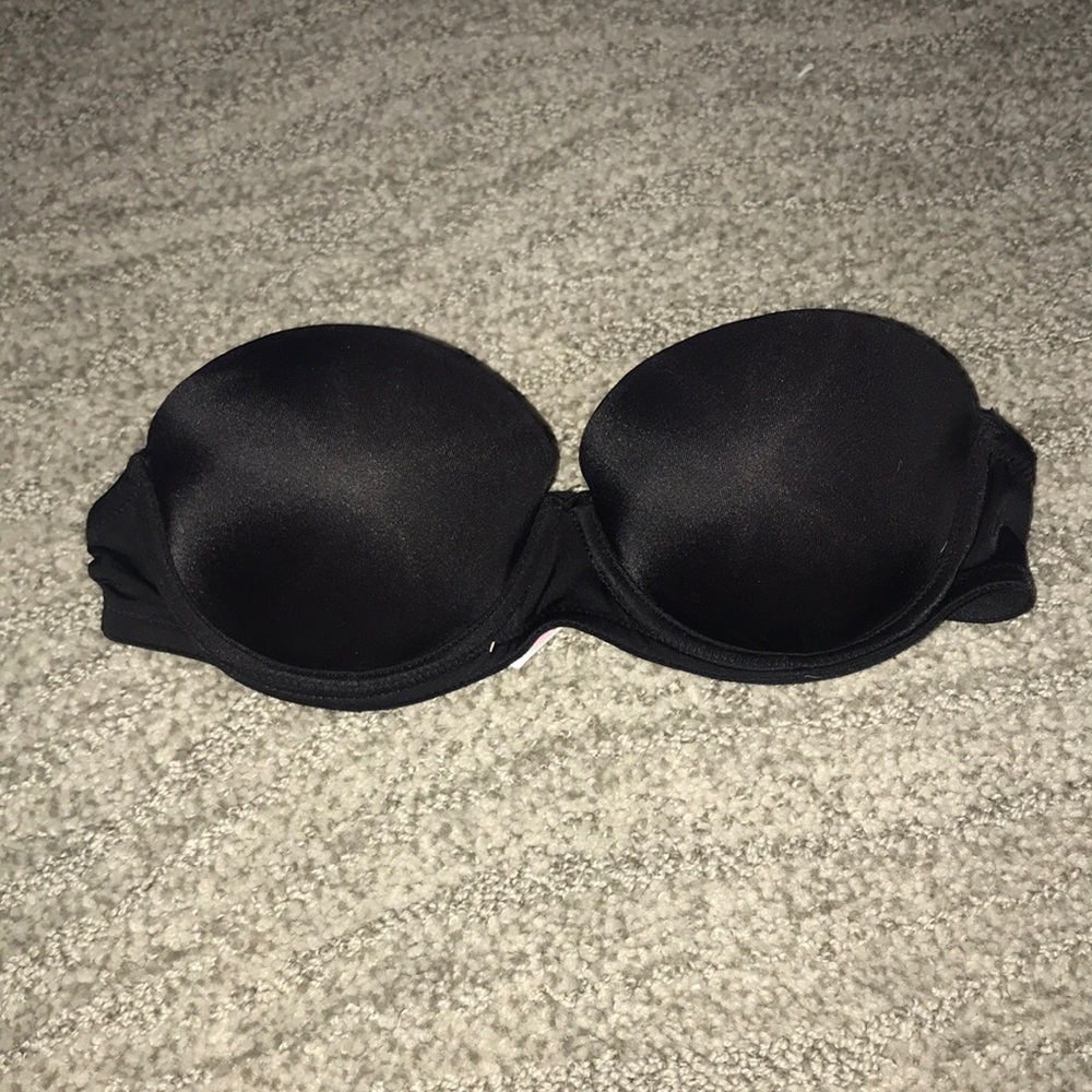 Black Strapless bra Victoria Secret Pink